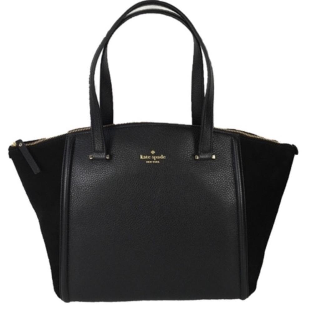 Kate Spade Lewis Drive Alanie Leather & Suede Tote Bag, Black